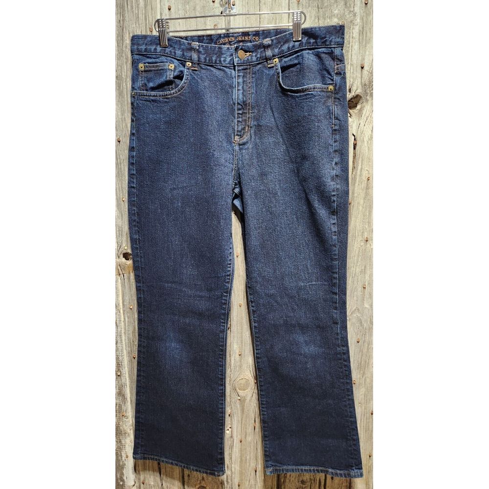 women's Ralph LAUREN JEANS Co. Classic‎ BOOTCUT Dark wash Blue denim Size 12